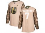 Vegas Golden Knights #7 Jason Garrison Camo Authentic 2017 Veterans Day Stitched NHL Jersey