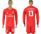 2017-18 Real Madrid 13 K.CASILLA Red Goalkeeper Long Sleeve Soccer Jersey