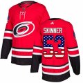 Carolina Hurricanes #53 Jeff Skinner Authentic Red USA Flag Fashion NHL Jersey