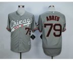 Men Chicago White Sox #79 Jose Abreu Gray 2016 Official Cool Base Jersey