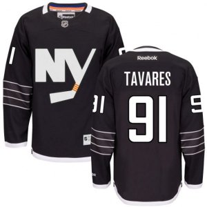 New York Islanders #91 John Tavares Premier Black Third NHL Jersey