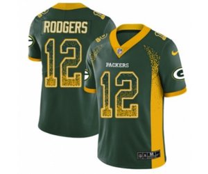 Green Bay Packers #12 Aaron Rodgers Limited Green Rush Drift Fashion NFL Jersey