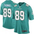 Miami Dolphins #89 Julius Thomas Game Aqua Green Team Color NFL Jersey