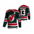 New Jersey Devils #13 Nico Hischier Green 2020-21 Reverse Retro Alternate Hockey Jersey