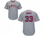 Los Angeles Angels of Anaheim #33 Matt Harvey Replica Grey Road Cool Base Baseball Jersey