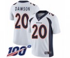 Denver Broncos #20 Duke Dawson White Vapor Untouchable Limited Player 100th Season Football Jersey
