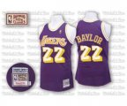Los Angeles Lakers #22 Elgin Baylor Authentic Purple Throwback Basketball Jersey