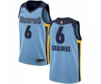 Memphis Grizzlies #6 Mario Chalmers Authentic Light Blue Basketball Jersey Statement Edition