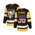 Pittsburgh Penguins #36 Joseph Blandisi Authentic Black USA Flag Fashion Hockey Jersey