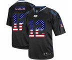 Indianapolis Colts #12 Andrew Luck Elite Black USA Flag Fashion Football Jersey