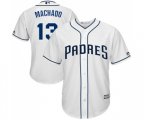 San Diego Padres #13 Manny Machado Replica White Home Cool Base Baseball Jersey