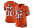 Chicago Bears #52 Khalil Mack Orange Alternate 100th Season Limited Football Jersey