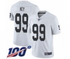 Oakland Raiders #99 Arden Key White Vapor Untouchable Limited Player 100th Season Football Jersey