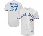 Toronto Blue Jays #37 Teoscar Hernandez White Home Flex Base Authentic Collection Baseball Jersey