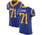 Los Angeles Rams #71 Bobby Evans Royal Blue Alternate Vapor Untouchable Elite Player Football Jersey