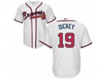 Atlanta Braves #19 R.A. Dickey Replica White Home Cool Base MLB Jersey