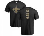 New Orleans Saints #51 Manti Te'o Black Backer T-Shirt