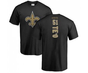 New Orleans Saints #51 Manti Te\'o Black Backer T-Shirt