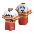 Nike Houston Astros #7 Craig Biggio White Orange Cooperstown Collection Home Stitched Baseball Jersey
