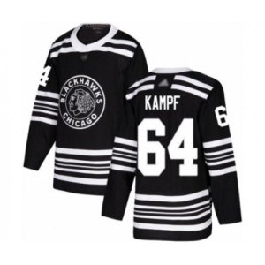 Chicago Blackhawks #64 David Kampf Authentic Black Alternate Hockey Jersey