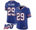 Buffalo Bills #29 T.J. Yeldon Royal Blue Team Color Vapor Untouchable Limited Player 100th Season Football Jersey