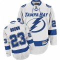 Tampa Bay Lightning #23 J.T. Brown Authentic White Away NHL Jersey