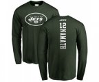 New York Jets #12 Joe Namath Green Backer Long Sleeve T-Shirt
