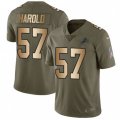 Detroit Lions #57 Eli Harold Limited Olive Gold Salute to Service NFL Jersey