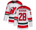 New Jersey Devils #28 Damon Severson Premier White Alternate Hockey Jersey