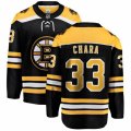 Boston Bruins #33 Zdeno Chara Authentic Black Home Fanatics Branded Breakaway NHL Jersey