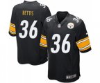 Pittsburgh Steelers #36 Jerome Bettis Game Black Team Color Football Jersey