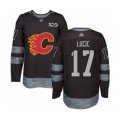 Calgary Flames #17 Milan Lucic Authentic Black 1917-2017 100th Anniversary Hockey Jersey