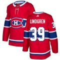 Montreal Canadiens #39 Charlie Lindgren Premier Red Home NHL Jersey