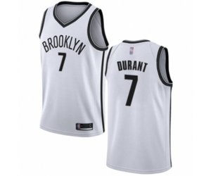 Brooklyn Nets #7 Kevin Durant Authentic White Basketball Jersey - Association Edition