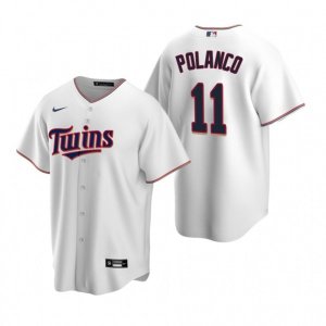 Nike Minnesota Twins #11 Jorge Polanco White Home Stitched Baseball Jersey