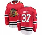 Chicago Blackhawks #37 Graham Knott Fanatics Branded Red Home Breakaway NHL Jersey