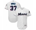 Miami Marlins Austin Brice White Home Flex Base Authentic Collection Baseball Player Jersey