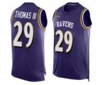 Baltimore Ravens #29 Earl Thomas III Limited Purple Player Name & Number Tank Top Football Jersey