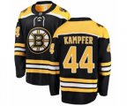 Boston Bruins #44 Steven Kampfer Authentic Black Home Fanatics Branded Breakaway NHL Jersey