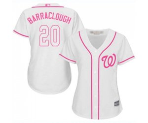 Women\'s Washington Nationals #20 Kyle Barraclough Replica White Fashion Cool Base Baseball Jersey