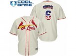 St. Louis Cardinals #6 Stan Musial Replica Cream USA Flag Fashion MLB Jersey