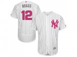 New York Yankees #12 Wade Boggs Authentic White Fashion Flex Base MLB Jersey