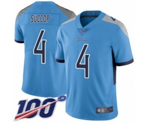 Tennessee Titans #4 Ryan Succop Light Blue Alternate Vapor Untouchable Limited Player 100th Season Football Jersey