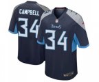 Tennessee Titans #34 Earl Campbell Game Light Blue Team Color Football Jersey