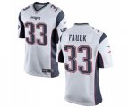 New England Patriots #33 Kevin Faulk Game White Football Jersey