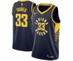 Indiana Pacers #33 Myles Turner Authentic Navy Blue Road Basketball Jersey - Icon Edition