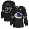 Vancouver Canucks #27 Ben Hutton Black Authentic Classic Stitched NHL Jersey