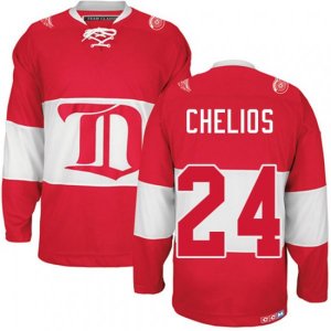 CCM Detroit Red Wings #24 Chris Chelios Premier Red Winter Classic Throwback NHL Jersey