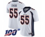 Denver Broncos #55 Bradley Chubb White Vapor Untouchable Limited Player 100th Season Football Jersey