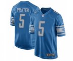 Detroit Lions #5 Matt Prater Game Light Blue Team Color Football Jersey